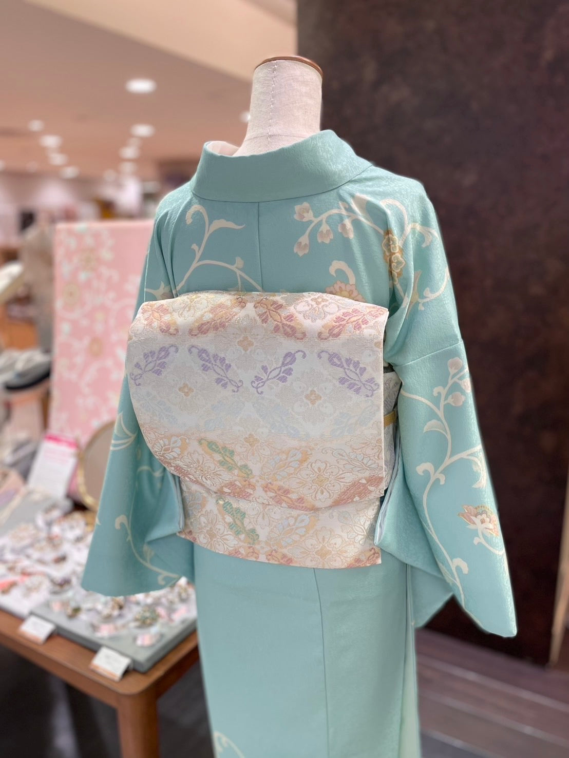 オリジナル訪問着 ミントグリーン
