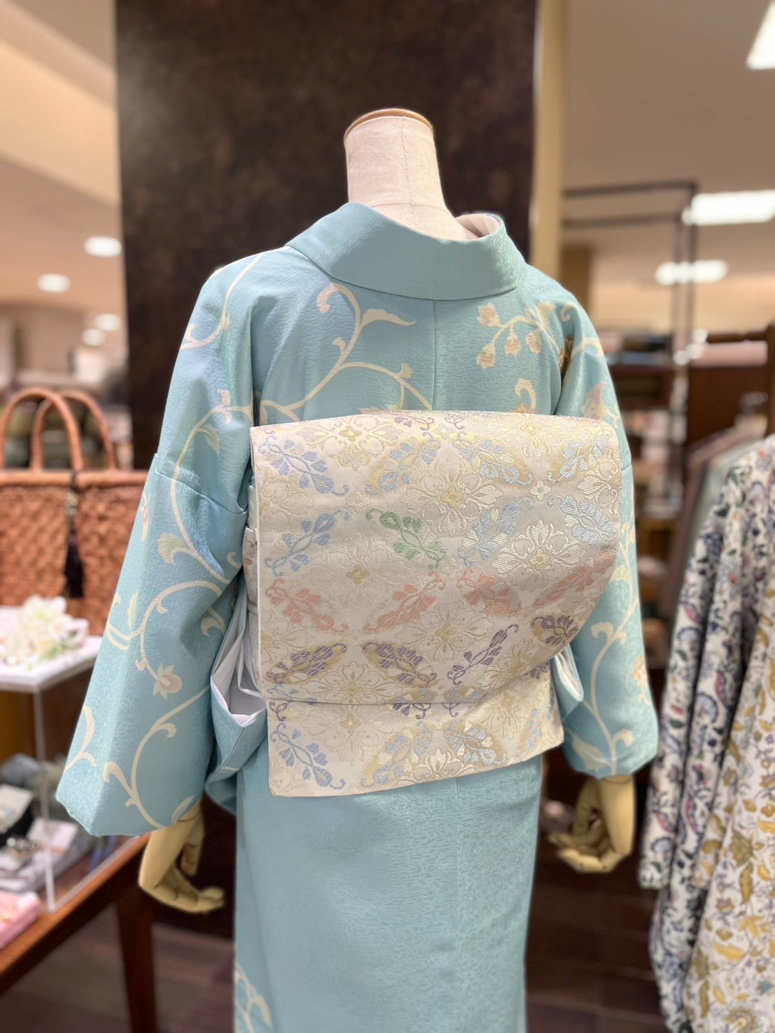 オリジナル訪問着 ブルー