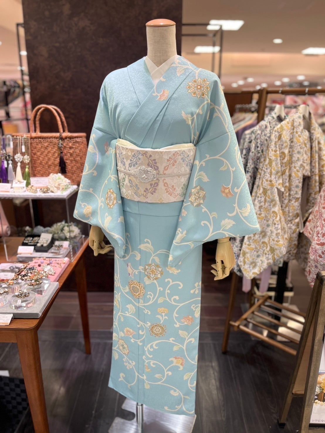 オリジナル訪問着 ブルー