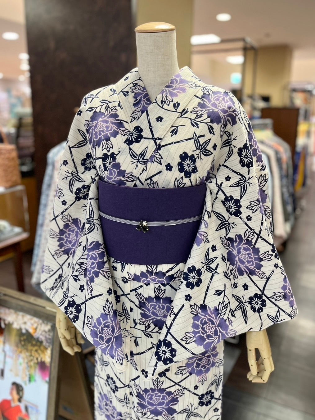綿麻三部式ゆかた Lサイズ