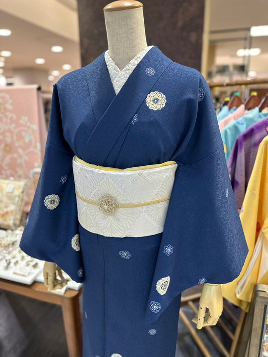 オリジナル小紋華紋 濃紺