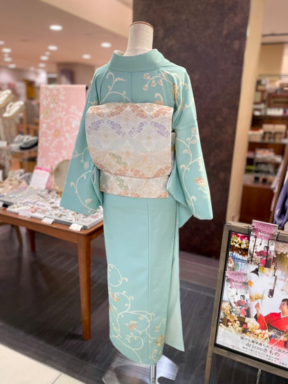 オリジナル訪問着 ミントグリーン