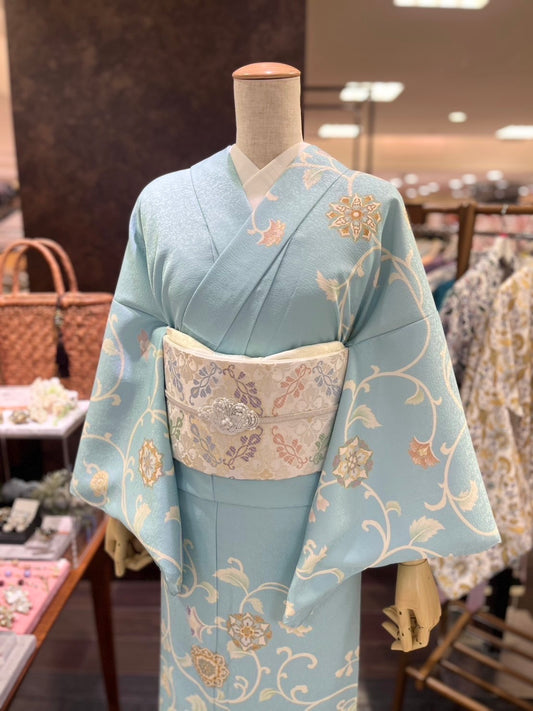 オリジナル訪問着 ブルー