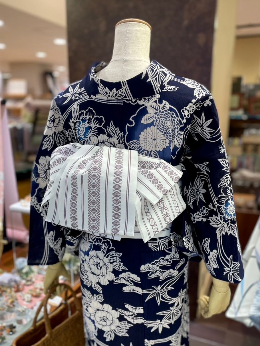 綿麻三部式ゆかたセット