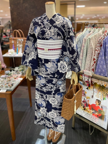 綿麻三部式ゆかたセット