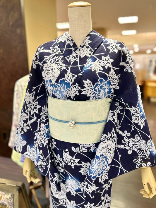 綿麻三部式ゆかたセット