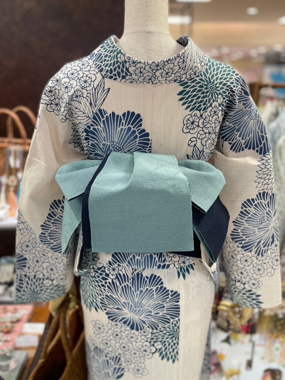 綿麻三部式ゆかたセット