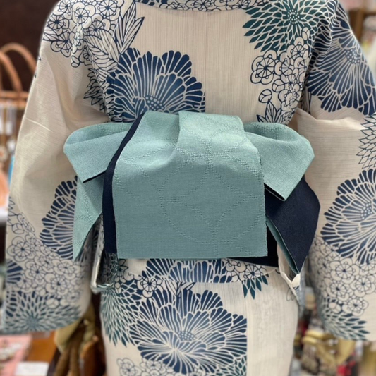 造り帯（半巾文庫かぶせ付き・麻）