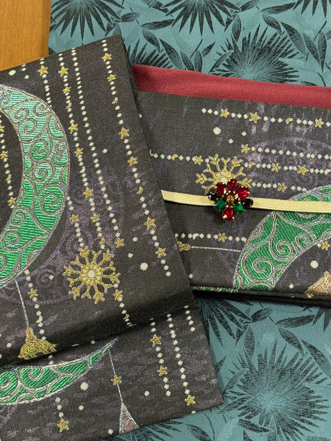 ☆dricco ドリッコジャガード3部式着物☆ 新品　着物のみ 三部式袷きもの ジャガード ブルー セット – driccoきもの