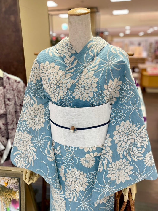綿麻三部式浴衣 Lサイズ