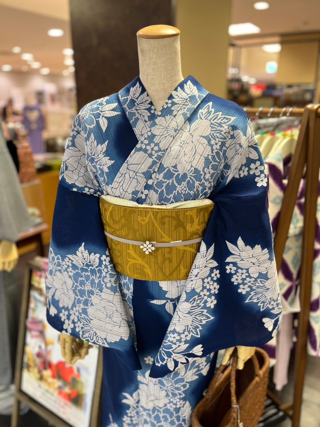 綿麻三部式浴衣 Lサイズ