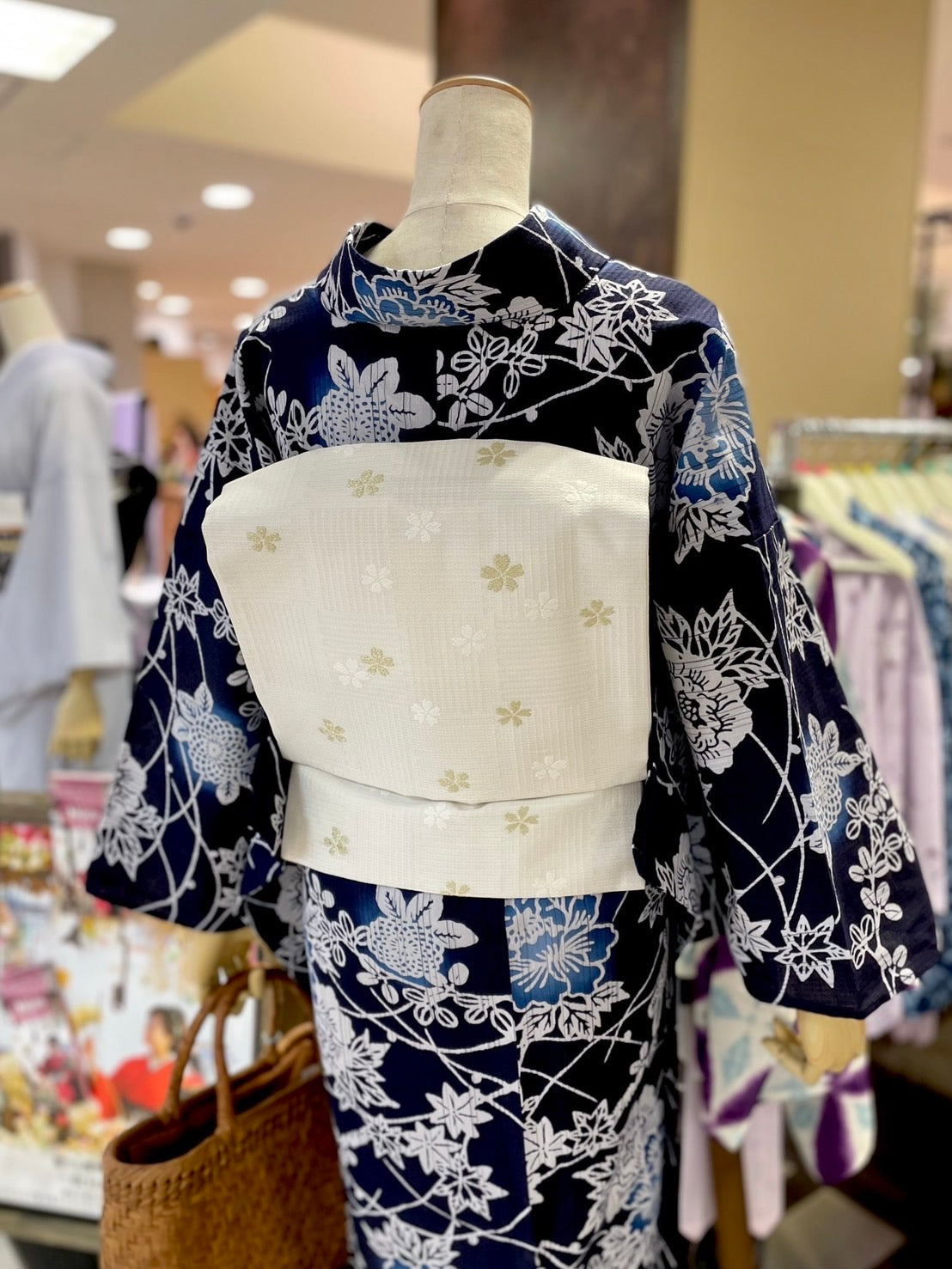 綿麻三部式浴衣 Lサイズ