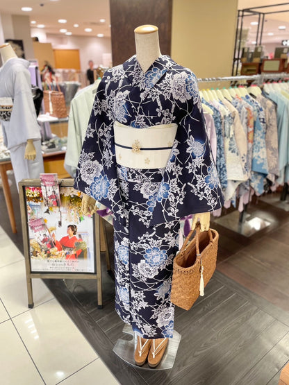 綿麻三部式浴衣 Lサイズ