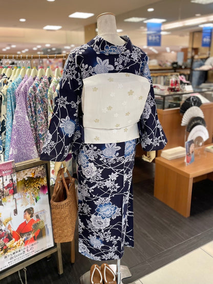 綿麻三部式浴衣 Lサイズ