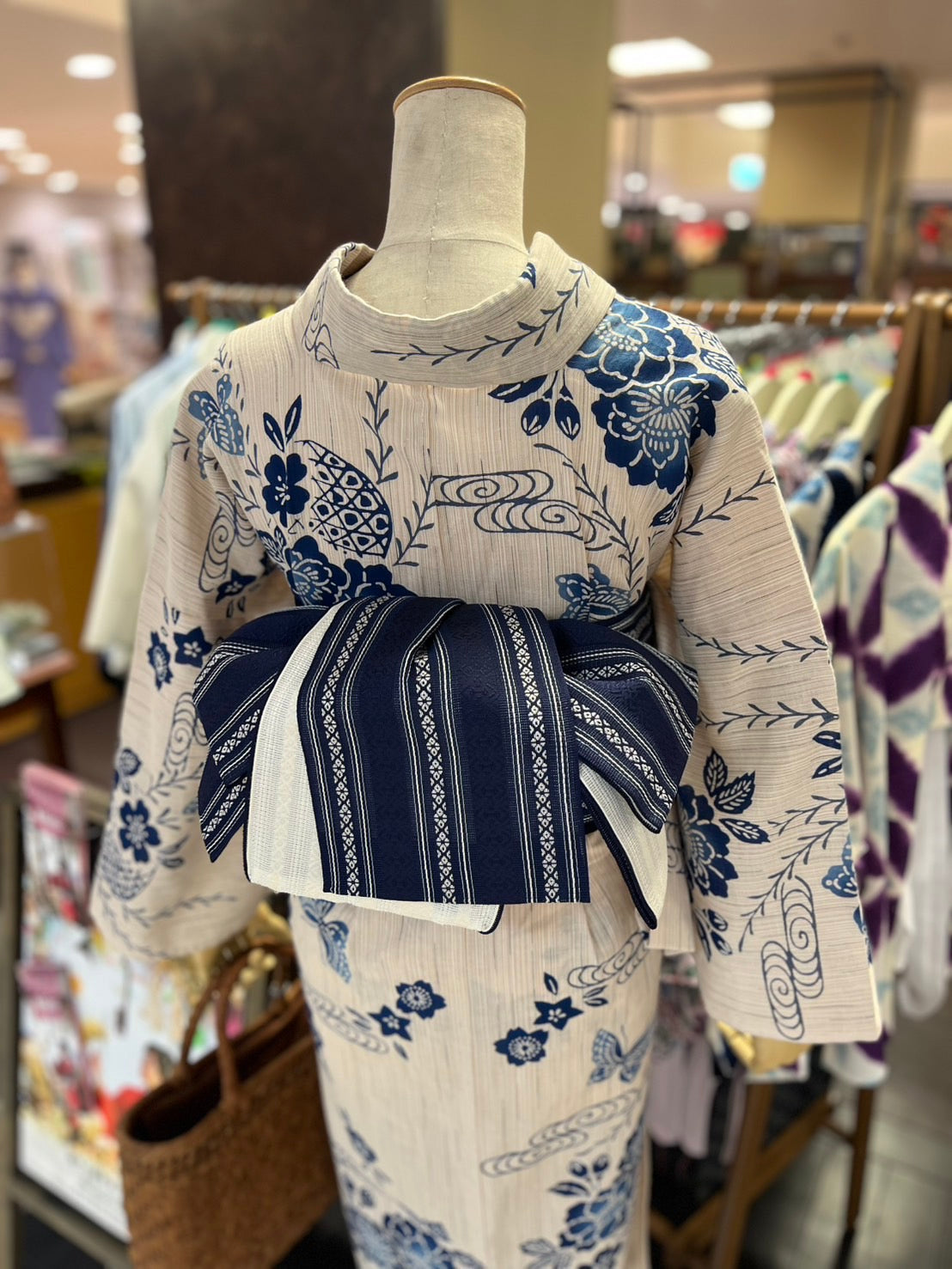 綿麻三部式浴衣 Mサイズ