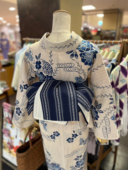 綿麻三部式浴衣 Mサイズ