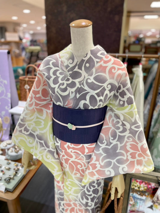 綿麻三部式浴衣 Mサイズ