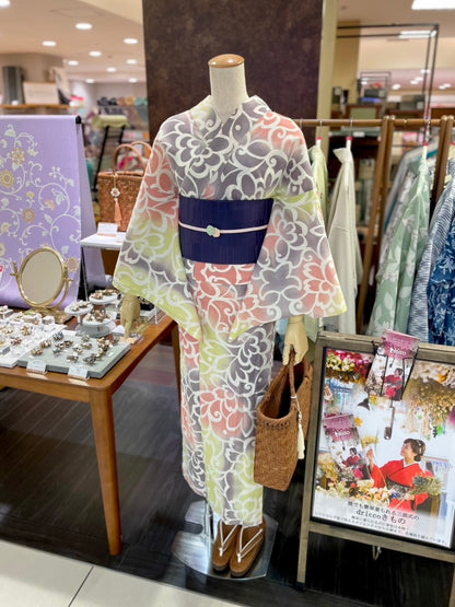 綿麻三部式浴衣 Mサイズ