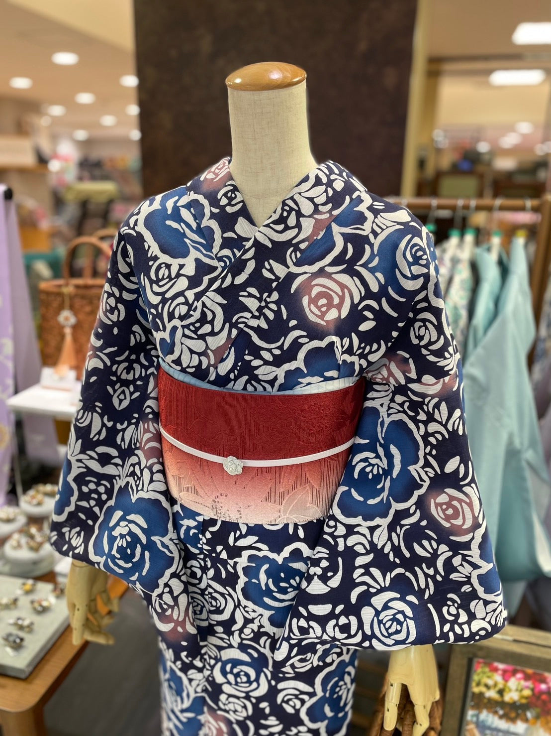 綿麻三部式浴衣 Mサイズ
