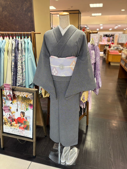 夏絽 三部式着物 鮫小紋 Mサイズ
