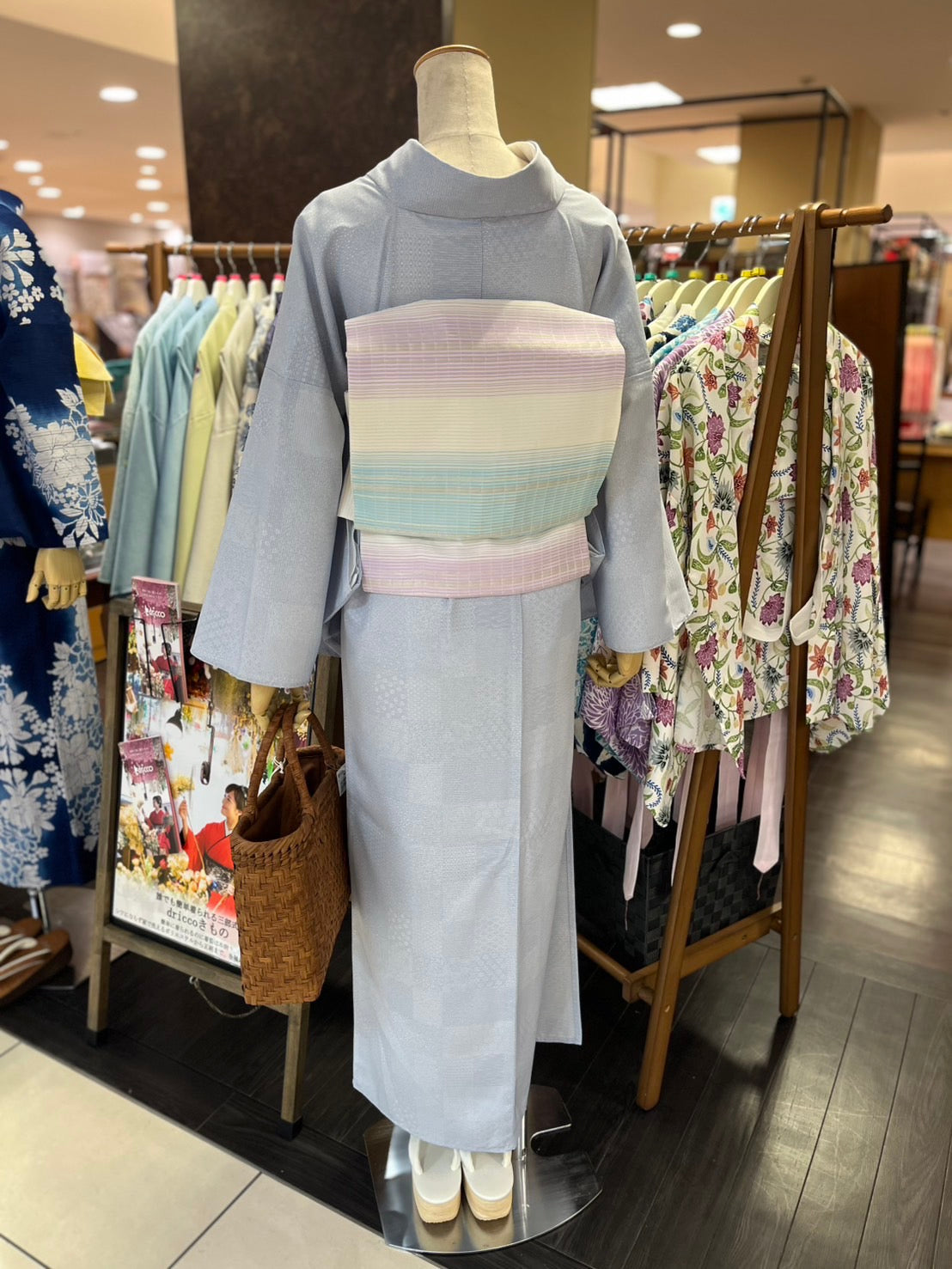 夏絽 三部式着物 Mサイズ