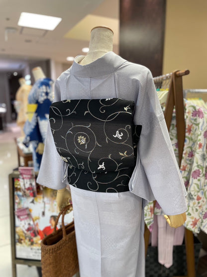 夏絽 三部式着物グレー Sサイズ