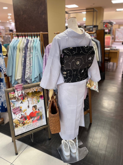 夏絽 三部式着物グレー Sサイズ